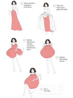 Wedding White Full Petticoat Skirt, helpful for bathroom